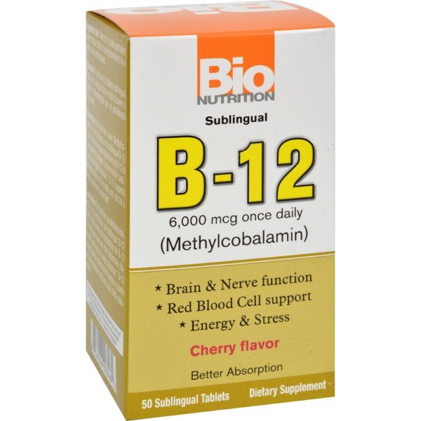 Bio Nutrition B12 Sublingual - 6000 Mcg - 50 Tablets For Discount