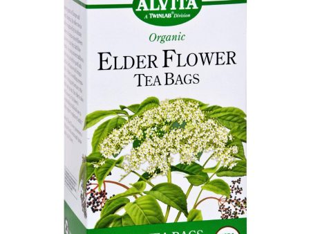 Alvita Teas Organic Elder Flower Tea Bags - 24 Bags Online Hot Sale