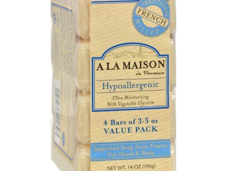 A La Maison Bar Soap Unscented Value Pack - 3.5 Oz Each - Pack Of 4 Online Hot Sale