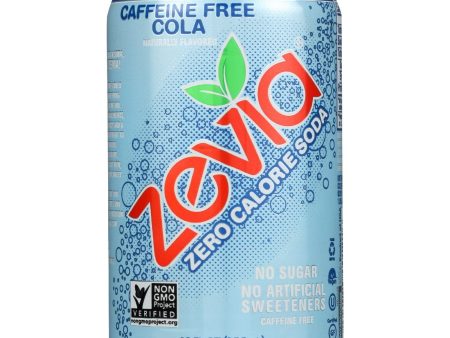 Zevia Soda - Zero Calorie - Cola - Caffeine Free - Can - 6-12 Oz - Case Of 4 Online now