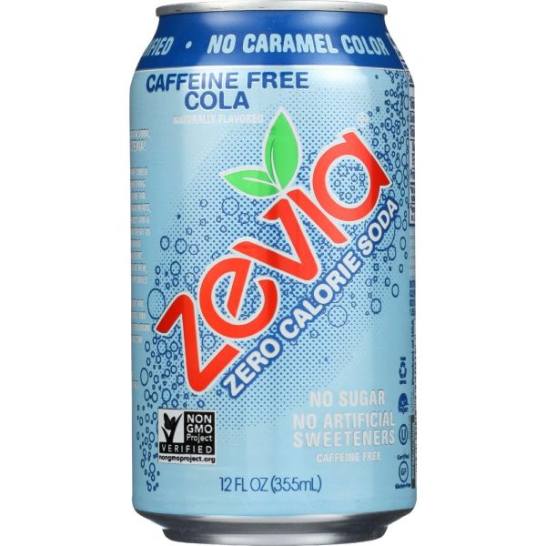 Zevia Soda - Zero Calorie - Cola - Caffeine Free - Can - 6-12 Oz - Case Of 4 Online now