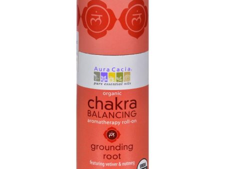 Aura Cacia Organic Chakra Balancing Aromatherapy Roll-on - Grounding Root - .31 Oz Hot on Sale