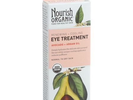 Nourish Organic Eye Treatment Cream - Renewing And Cooling - Avocado And Argan Oil - .5 Oz For Cheap