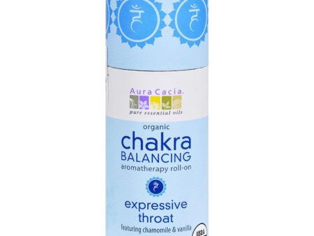 Aura Cacia Organic Chakra Balancing Aromatherapy Roll-on - Expressive Throat - .31 Oz Sale