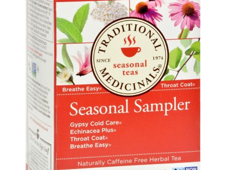 Traditional Medicinals Seasonal Herb Tea Sampler - Caffeine Free - 16 Bags Online now