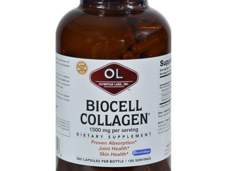 Olympian Labs Biocell Collagen - 1500 Mg - 300 Capsules Supply