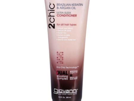 Giovanni 2chic Ultra-sleek Conditioner With Brazilian Keratin And Argan Oil - 8.5 Fl Oz Discount