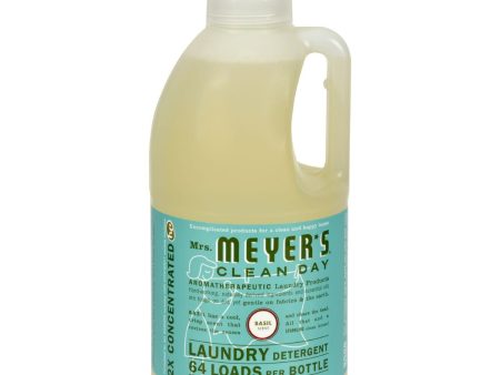 Mrs. Meyer s 2x Laundry Detergent - Basil - Case Of 6 - 64 Oz For Discount