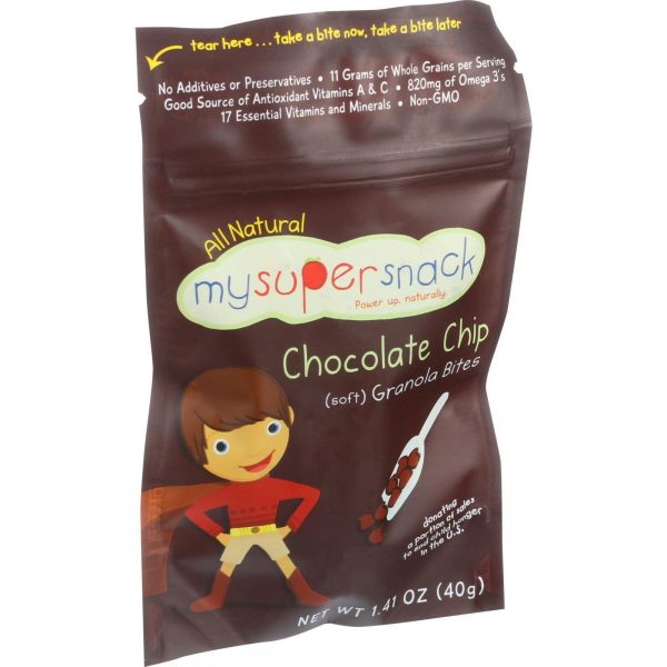 Mysupersnack Soft Granola Bites - Chocolate Chip - 1.41 Oz - Case Of 6 Sale