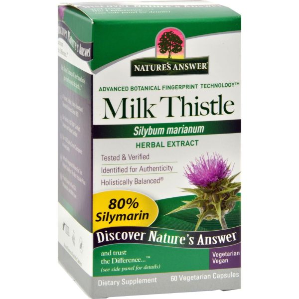 Nature s Answer Milk Thistle Seed Extract - 60 Vegetarian Capsules For Discount