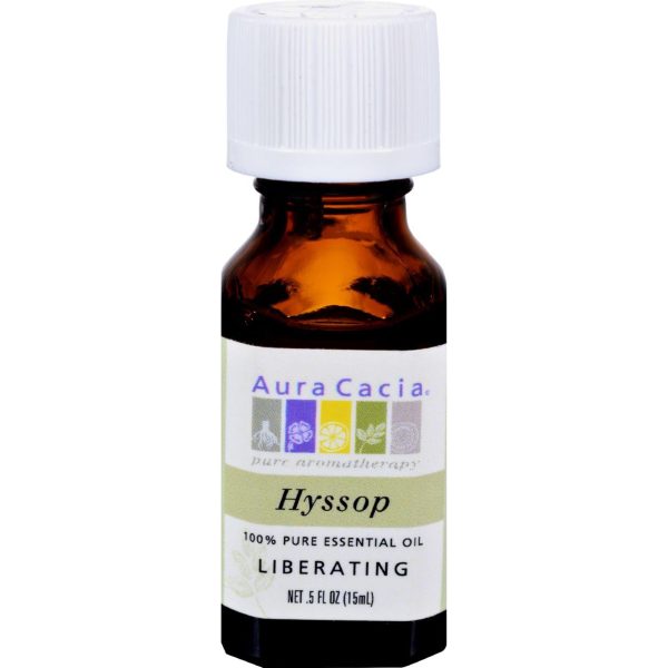 Aura Cacia 100% Pure Essential Oil Hyssop Liberating - .5 Oz Online now