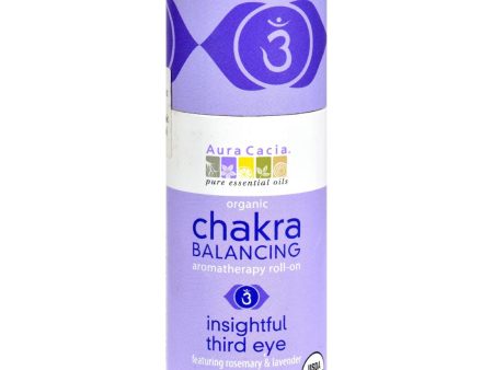 Aura Cacia Organic Chakra Balancing Aromatherapy Roll-on - Insightful Third Eye - .31 Oz Cheap