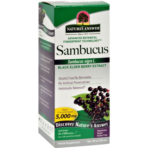 Nature s Answer Sambucus Nigra Black Elder Berry Extract - 4 Fl Oz Online now