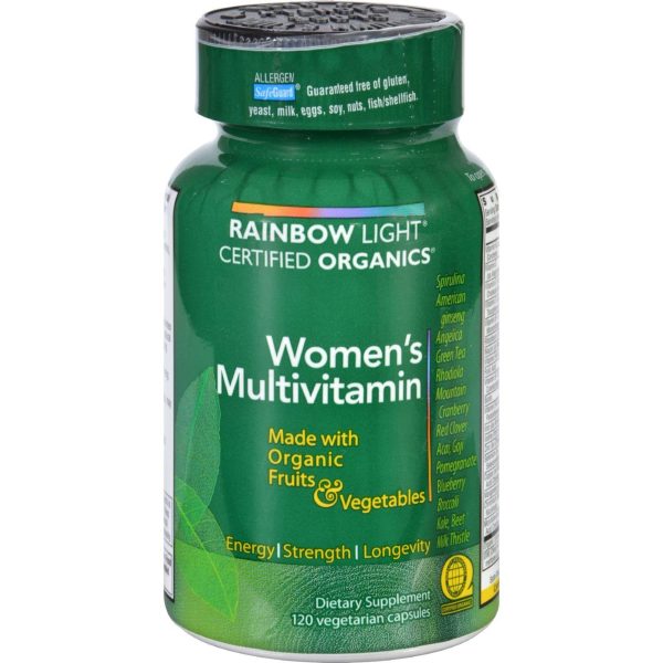 Rainbow Light Certified Organics Women s Multivitamin - 120 Vegetarian Capsules For Discount