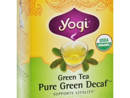 Yogi Organic Green Tea Caffeine Free - 16 Tea Bags - Case Of 6 Discount