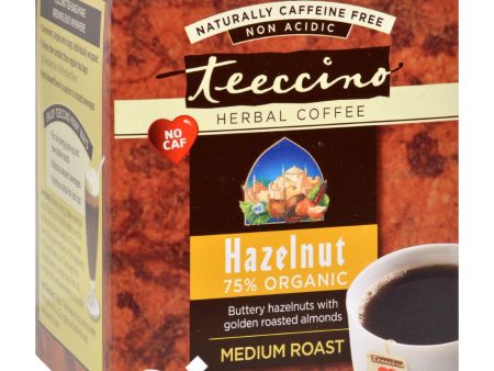 Teeccino Herbal Coffee Hazelnut - 10 Tea Bags - Case Of 6 Supply