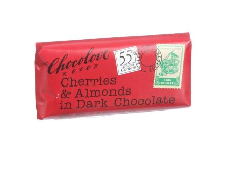 Chocolove Xoxox Premium Chocolate Bar - Dark Chocolate - Cherries And Almonds - Mini - 1.3 Oz Bars - Case Of 12 Sale