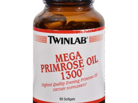 Twinlab Mega Primrose Oil - 1300 Mg - 60 Softgels Online Sale