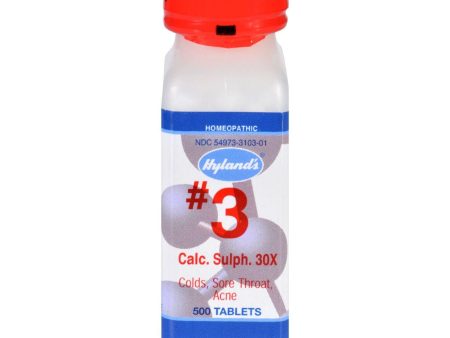 Hylands Homeopathic Number 3 Calcarea Sulphurica 30x - 500 Tablets Hot on Sale