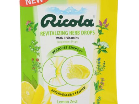 Ricola Herb Drops - Revitilizing - Lemon Zest - 18 Count - 1 Case Hot on Sale