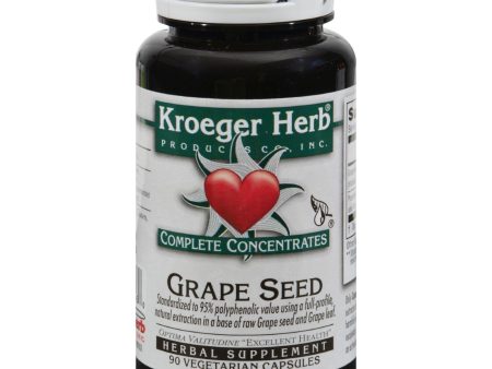 Kroeger Herb Grape Seed - 90 Vegetarian Capsules on Sale