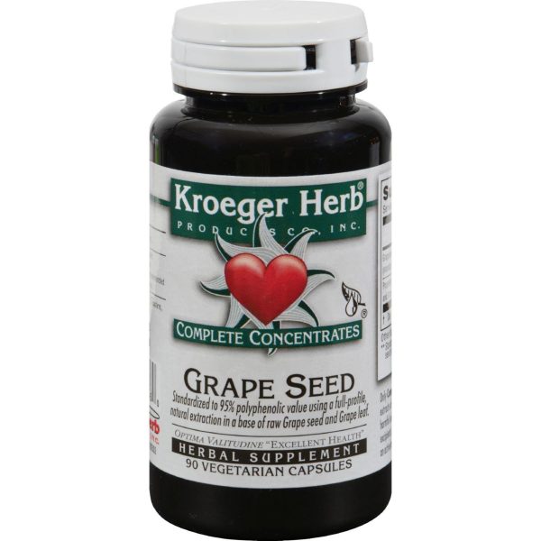 Kroeger Herb Grape Seed - 90 Vegetarian Capsules on Sale