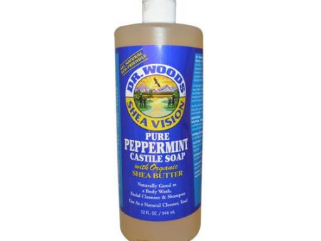 Dr. Woods Shea Vision Pure Castile Soap Peppermint With Organic Shea Butter - 32 Fl Oz Fashion