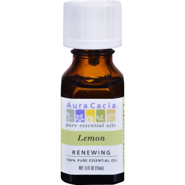 Aura Cacia Essential Oil - Lemon - 0.5 Fl Oz Online now