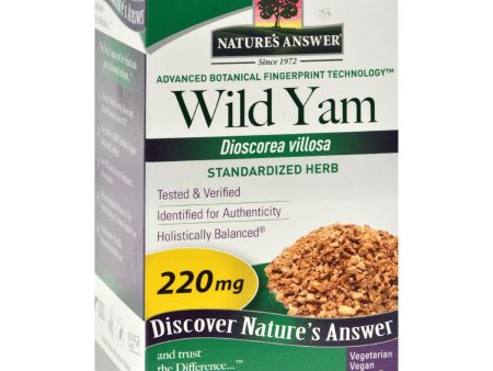 Nature s Answer Wild Yam Root Extract - 60 Vegetarian Capsules For Sale