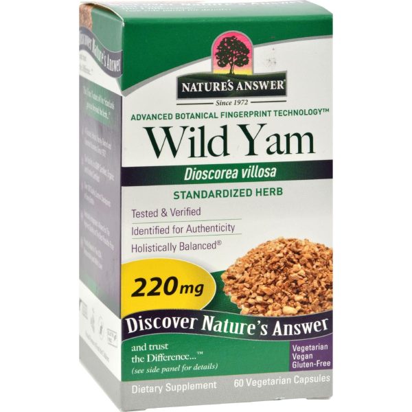 Nature s Answer Wild Yam Root Extract - 60 Vegetarian Capsules For Sale