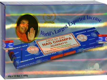 Sai Baba Nag Champa Agarbatti Incense - 40 G - Case Of 12 Discount