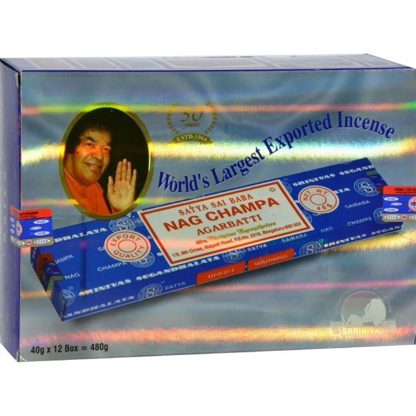 Sai Baba Nag Champa Agarbatti Incense - 40 G - Case Of 12 Discount