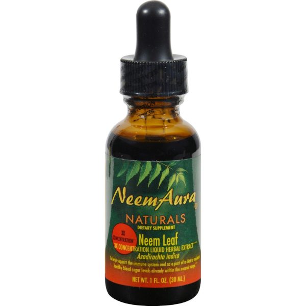 Neem Aura Certified Organic Triple Strength Neem Leaf Extract 1 To 5 - 1 Fl Oz Supply