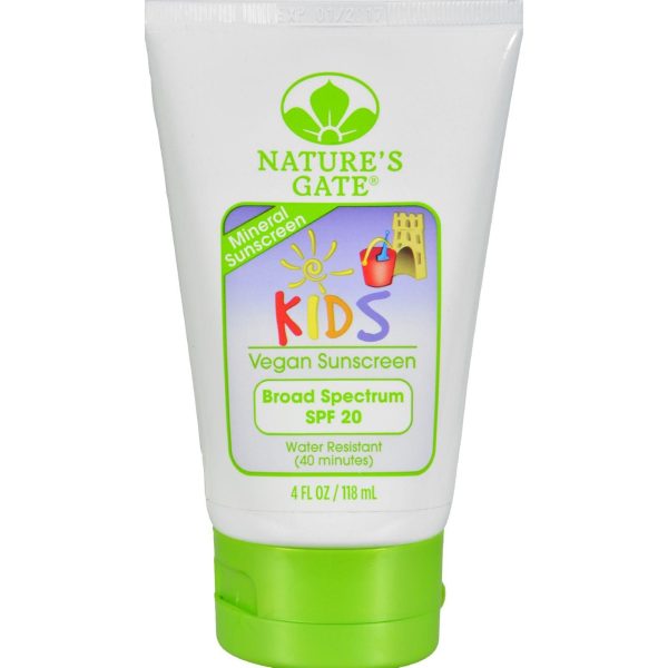 Nature s Gate Mineral Kids Block Spf 20 Fragrance Free - 4 Fl Oz Online now