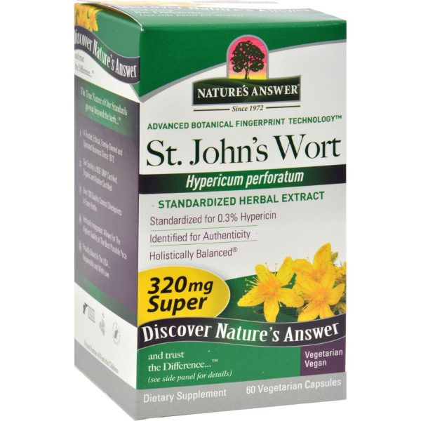 Nature s Answer Super St John s Wort Herb Extract - 60 Vegetarian Capsules Cheap