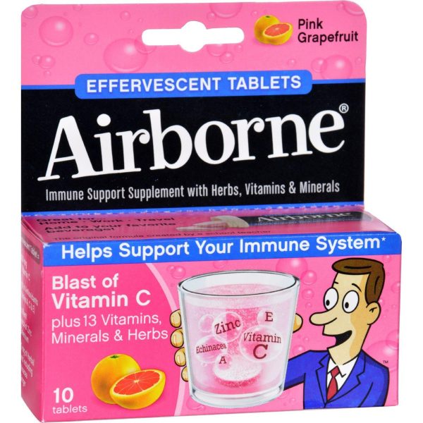 Airborne Effervescent Tablets With Vitamin C - Pink Grapefruit - 10 Tablets Online now