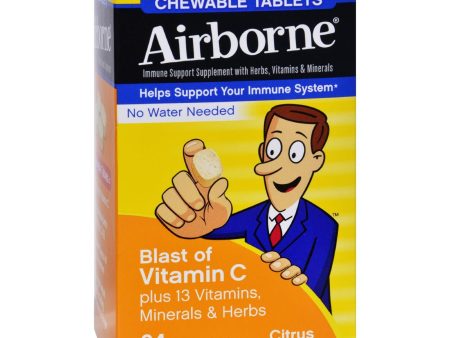 Airborne Chewable Tablets With Vitamin C - Citrus - 64 Tablets Online Sale