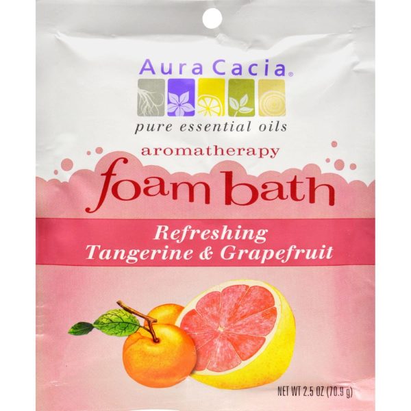 Aura Cacia Foam Bath Refeshing Tangerine And Grapefruit - 2.5 Oz - Case Of 6 For Sale