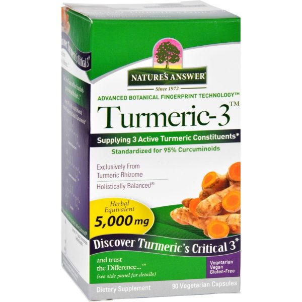 Natures Answer Turmeric-3 - 90 Vegetarian Capsules Online now