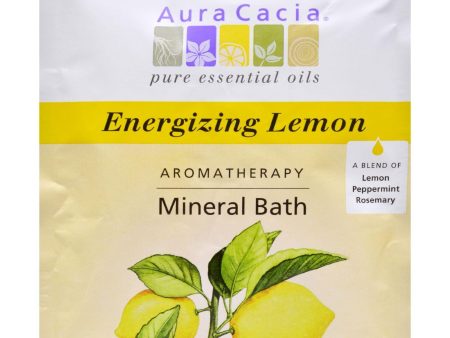 Aura Cacia Aromatherapy Mineral Bath Energizing Lemon - 2.5 Oz - Case Of 6 For Sale