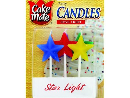 Cake Mate Birthday Party Candles - Star Light - 6 Count - Case Of 6 on Sale