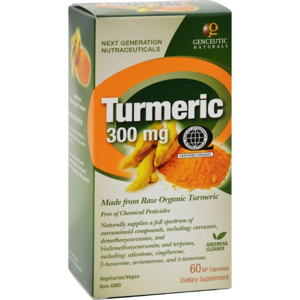 Genceutic Naturals Organic Turmeric - 300 Mg - 60 Capsules Cheap