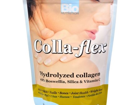 Bio Nutrition Colla-flex Hydrolyzed Collagen Natural Vanilla - 240 G Hot on Sale