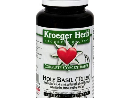 Kroeger Herb Holy Basil - Complete Concentrate - 90 Vegetarian Capsules Hot on Sale