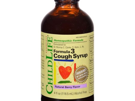 Childlife Formula 3 Cough Syrup Natural Berry - 4 Fl Oz Online Sale