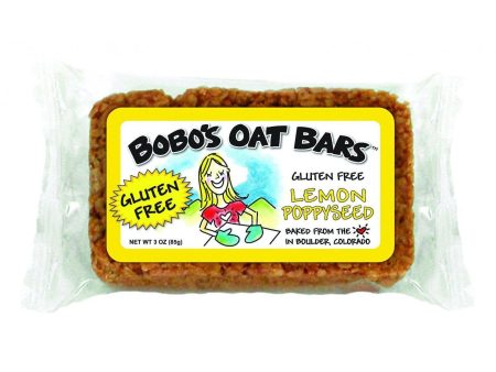 Bobo s Oat Bars - All Natural - Gluten Free - Lemon Poppyseed - 3 Oz Bars - Case Of 12 Discount