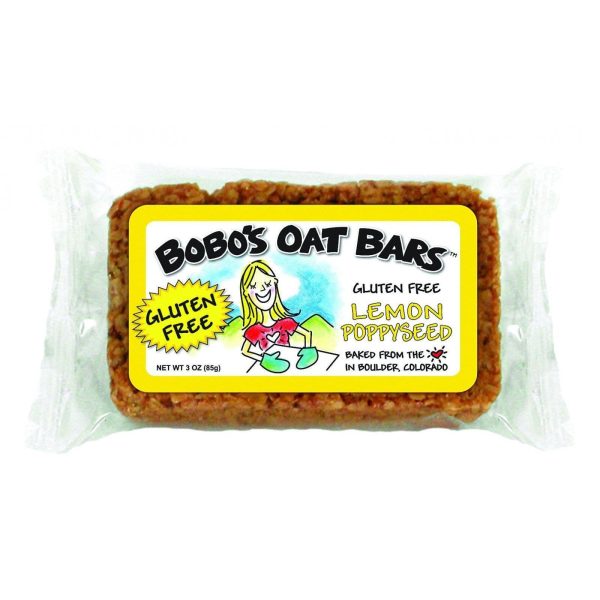 Bobo s Oat Bars - All Natural - Gluten Free - Lemon Poppyseed - 3 Oz Bars - Case Of 12 Discount