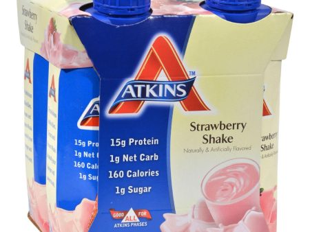 Atkins Advantage Rtd Shake Strawberry - 11 Fl Oz Each - Pack Of 4 Online now