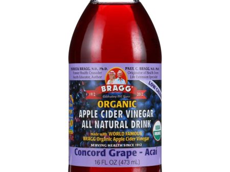 Bragg Apple Cider Vinegar Drink - Organic - Concord Grape-acai - 16 Oz - Case Of 12 Online