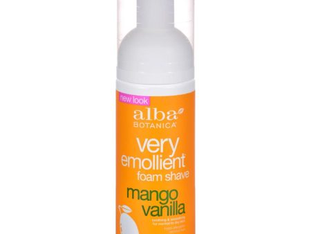 Alba Botanica Moisturizing Foam Shave Mango Vanilla - 5 Fl Oz Fashion